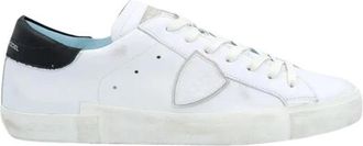 Philippe Model Low Top Sneakers met Distressed Detailing - Heren - Sneakers - Wit - 40 EU - Katoen - Schoenen