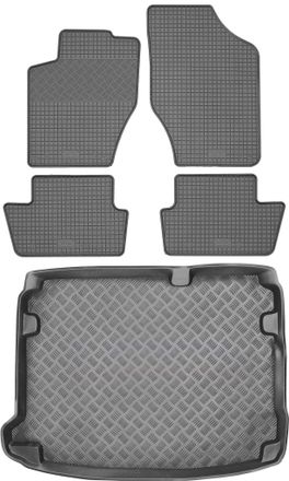 OEM Juego De Alfombrillas De Goma Para Coche Y Maletero Para Citro&euml;n Ds4 Hatchback (2011-2015)