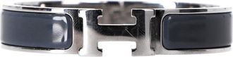 Hermès Pre-owned Womens Hermès Clic H Bracelet in Grey Metal Palladium - One Size