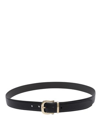 Ferragamo Black Adjustable Belt