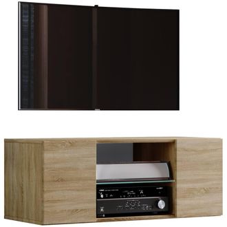 VCM Wood TV Wall Lowboard Fernseh Jusa 115 in Natural