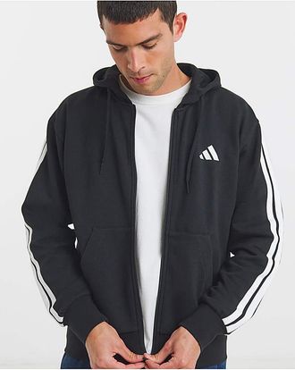 adidas 3 Stripes Full Zip Fleece Hoodie