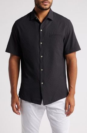 Tori Richard The Lanai Short Sleeve Button-Up Shirt in Black at Nordstrom, Size Xx-Large