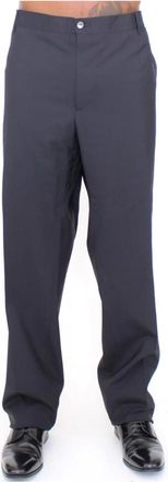 Dolce & Gabbana Zwarte wollen geplooide broek - Heren - Straight fit broeken - Zwart - 4XL - Wol - Broeken