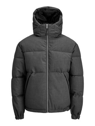 Jack & Jones Steppjacke JACK & JONES JPRBLALENNOX PUFFER JACKET, Herren, Gr. XXL, dunkelgrau melange, Web, Obermaterial: 100% Polyester, meliert, regular fit norma