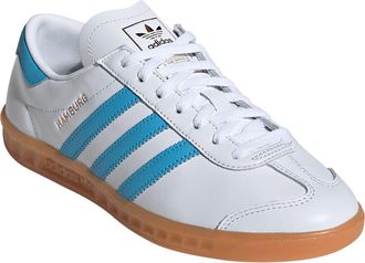 adidas Hamburg Sneaker in White/Sky Rush/Gum at Nordstrom, Size 6.5