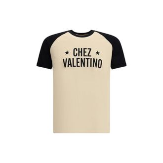Valentino Cream Cotton Mens T-Shirt