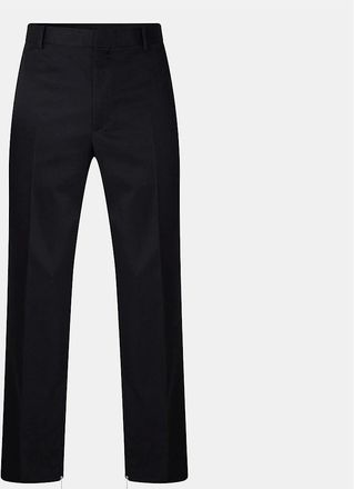 Off-white Mens Solid Patterned Slim Pants - Black - Size: 35/34