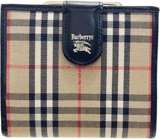 Burberry Pre-owned Wallets, female, Beige, Size: ONE SIZE Pre-owned Leather Wallet