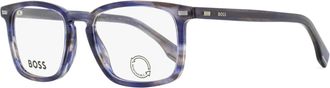 HUGO BOSS B1368 Rectangular Acetate Eyeglasses - Blue