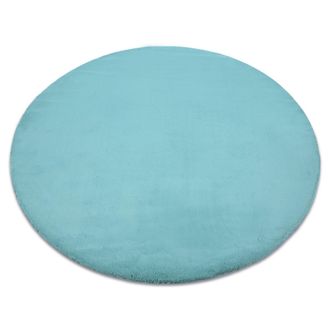 RugsX Rugsx - Alfombra Bunny C&iacute;rculo Imitaci&oacute;n De Piel De Conejo Zafiro Blue Circulo 120 Cm