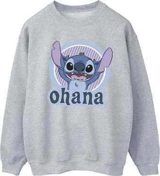 Disney Dames/Dames Lilo And Stitch Ohana Cirkel Sweatshirt (Sportgrijs)