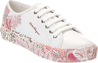 Ferragamo Borg Cubic Leather Sneaker