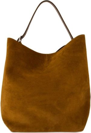 Toteme Shopping Bags, female, Brown, ONE SIZE, Belted Suede Tote