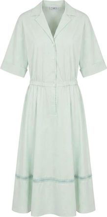 Malo Shirt Dress - Dames - Jurken - Groen - Maat: XS Katoen