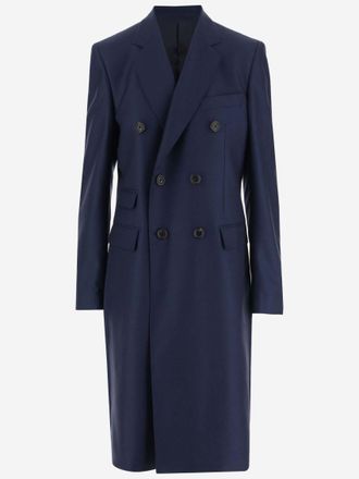 ARMARIUM Royal Blue Double-breasted Trench Coat