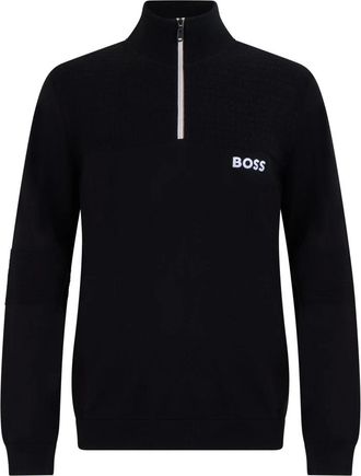 HUGO BOSS K_Hydro Qz-1 Sweatshirt - Heren - Coltruien - Zwart - XL - Katoen - Truien & Vesten