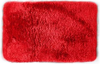 Spirella Spirella - Colecci&oacute;n Fino, Alfombrilla De Ba&ntilde;o, 100% Poli&eacute;ster Y Microfibra, Rojo - Rojo