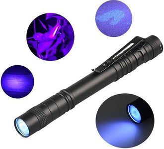 No Brand Linterna Led Port&aacute;til De Luz Negra Uv De 395 Nm Con Clip