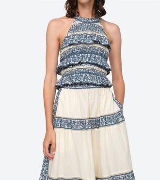 Sea New York Arlo Print Halter Neck Top In Multi