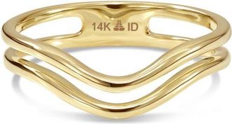 Devata Chevron Ring in 14K Gold,4mm in Yellow Gold at Nordstrom, Size 6