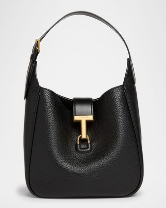Tom Ford Monarch Small Hobo Bag in Grained Leather
