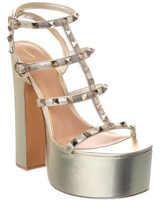 Valentino Rockstud Caged Leather Sandal
