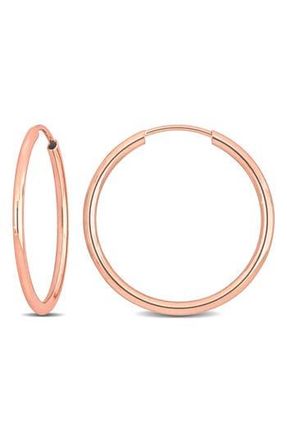 Delmar 14K Gold Hoop Earrings, 20mm in Rose at Nordstrom Rack