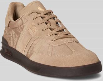 Polo Ralph Lauren Low Top Sneaker aus echtem Leder Modell AERA in Sand, Gr&ouml;&szlig;e 39,5