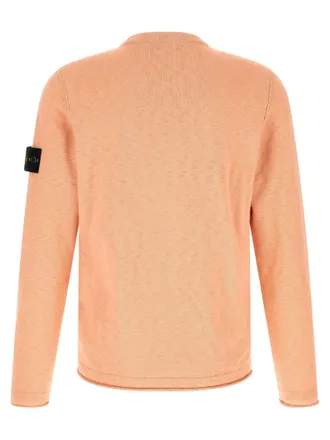 Stone Island Shaved Cotton-Nylon Knit Sweater - Peach