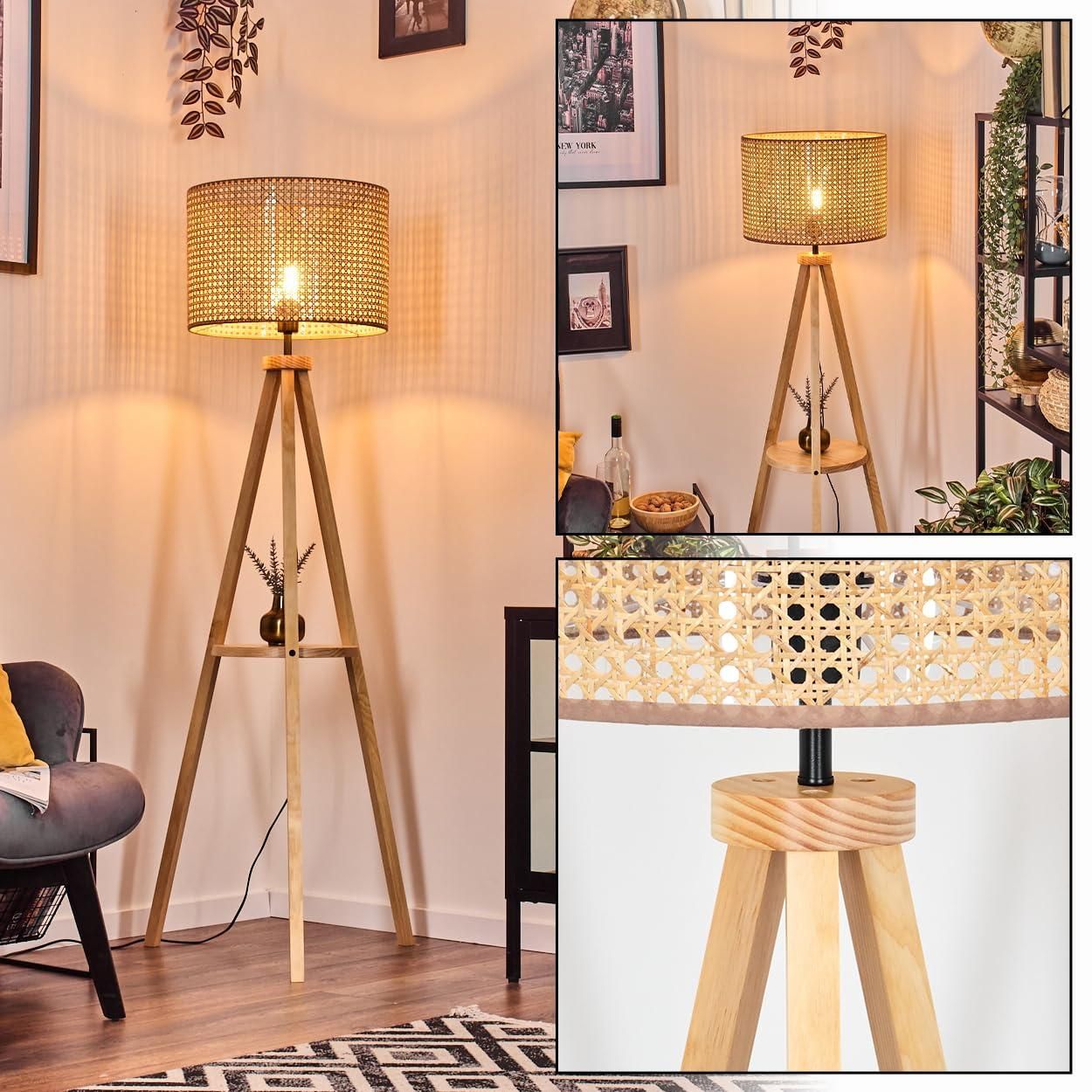 Bassagoda Stehleuchte Im Skandinavischen Design – 171,5 Cm Hoch, Mit Ablage & Fußschalter, Ohne Leuchtmittel