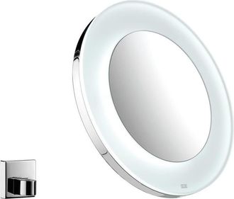 Emco Espejo Led Redondo. Soporte De Pared Cromado De 5 Pliegues