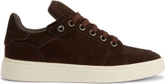 Giuseppe Zanotti GZ94 lace-up low-top sneakers - men - Suede/Rubber/Calf Leather - 42.5 - Brown