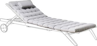 Beliani Coj&iacute;n para tumbona Gris claro