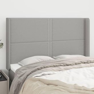 vidaXL Cabecero Con Orejas De Tela Gris Claro 147x16x118/128 Cm Vidaxl