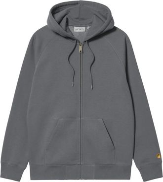 Carhartt Work in Progress Hooded Chase Sweatshirt - Heren - Vesten met rits - Blauw - L - Katoen - Hoodies & sweatvesten