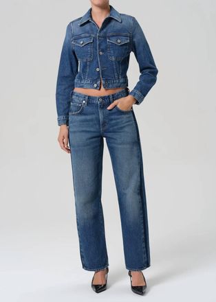 Citizens Of Humanity Charisse Shrunken Jacket In Briar