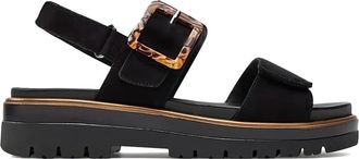 Ara 40mm Malaga sandals - women - Suede/Leather/Rubber - 41 - Black