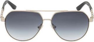 Guess 59mm Navigator Sunglasses in Gold /Gradient Smoke at Nordstrom Rack
