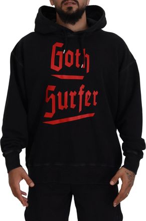 Dsquared2 Dsquared&sup2; Cotton Hooded Printed Men Pullover Mens Sweater (Pre-Owned)