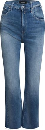 Replay Womens Straight-Fit Jeans in Blue Cotton - Size 24W/30L