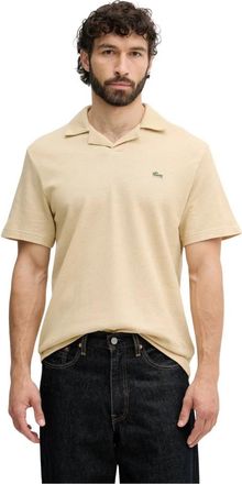 Lacoste Polo Cl&aacute;sico de Algod&oacute;n y Lino - Tops - Hombre - Beige - 3XL