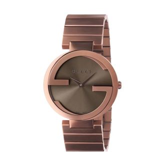 Gucci Interlocking G Horloge - unisex - Horloges - Bruin - ONE Size - Accessoires