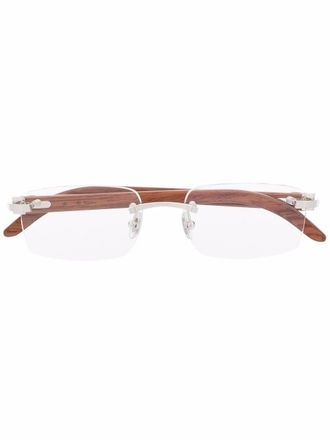 Cartier Bril met rechthoekig montuur - Bruin