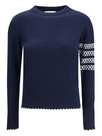 Thom Browne Holiday Hector long-sleeve crew-neck jumper - Blue