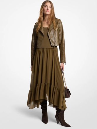 Michael Kors Georgette High-Low Skirt