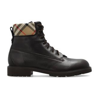 Burberry Schoenen, Heren, Bruin, 41 1/2 EU, Leer, Durham Enkellaarzen