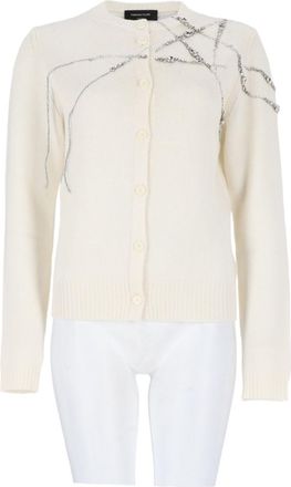 Fabiana Filippi Embellished Knit Cardigan With Rhinestone Detailing