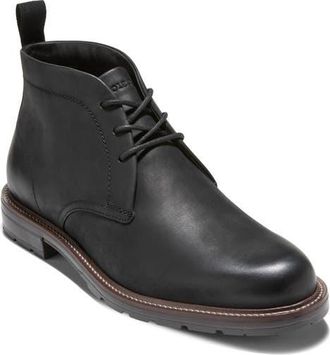 Cole Haan Roundhill Grand Waterproof Chukka Boot in Black Nubuck /Dark Natural at Nordstrom, Size 11.5