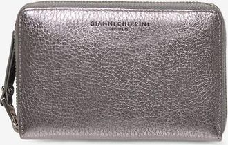 Gianni Chiarini Rechteckige Geldb&ouml;rse aus metallisiertem Dollaro-Leder